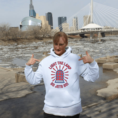 Light the Lamp – Go Jets Go! Hoodie🔥 Because when that red light flashes, it's party time in the 'Peg. 🔥